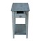 International Concepts Rectangle Narrow End Table, 22 W, 14 L, 25 in H, Wood, Heather Grey-Antique Washed OT105-2214 - alternate 3